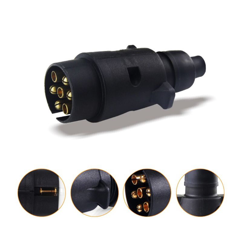 Phích Cắm 7 Chấu 7 Pin Tròn 12V Thay Thế Chuyên Dụng Cho Xe Hơi RV
