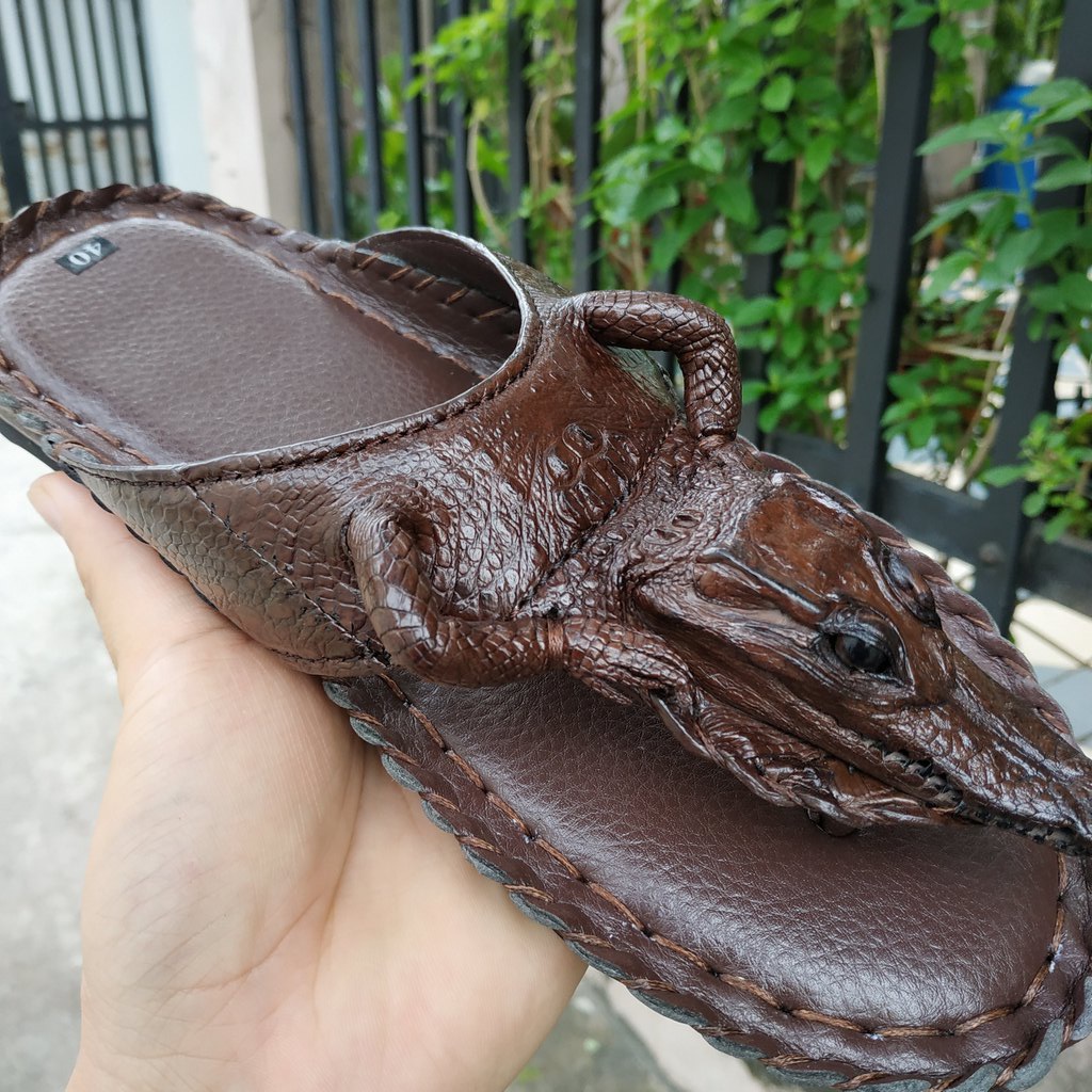 Dép kẹp nam đầu cá sấu nhỏ rất đẹp!