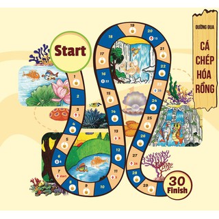 Combo đồ chơi Đường đua trí tuệ và Nối số tạo hình “Cá chép hoá rồng”