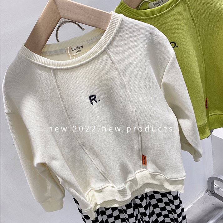 Áo Sweater Dệt Kim Cổ Tròn Đơn Giản Thời Trang Xuân Thu Dành Cho Bé Trai Và Bé Gái
