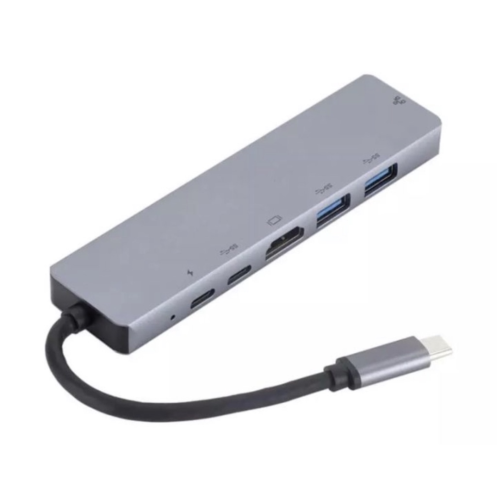 Cáp chuyển Type C 6 Trong 1 Sang HDMI RJ45 Multi USB 3.0 USB C Cho MacBook Pro Air Dock USB-C HUB B