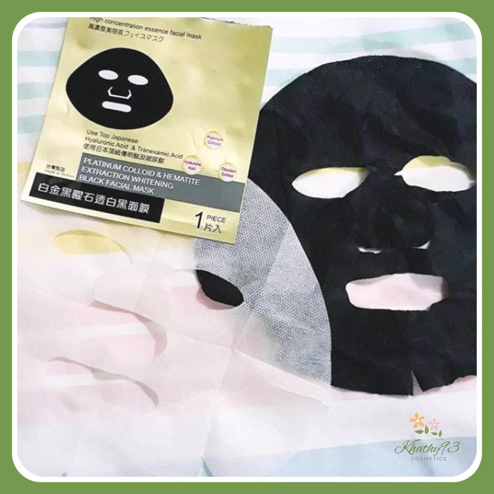 [LẺ 1 MIẾNG] Mặt Nạ Trắng Da Dr. Morita Platinum Colloid & Hematite Extraction Whitening Black Facial Mask