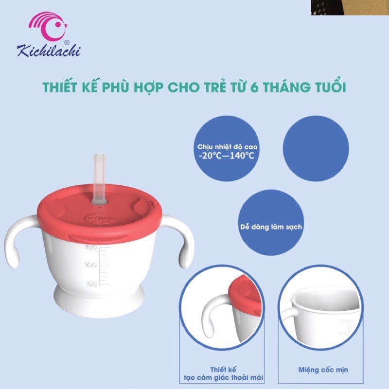 Cốc tập uống 3 giai đoạn giúp bé tập hút từ 6m