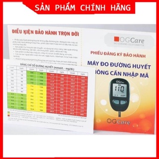 Máy đo đường huyết ogcare -3si -- nhập khẩu italy -- bảo hành trọn đời - máy đo tiểu đường
