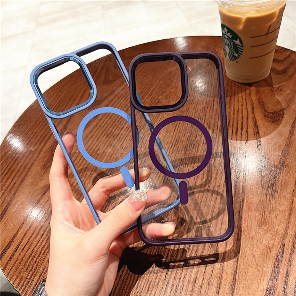 Ốp Điện Thoại Cứng Chống Sốc Có Vòng Nhẫn Và Mặt Kim Loại Từ Tính Bảo Vệ Lens Cho iPhone 14 Pro MAX 12 13 Pro MAX