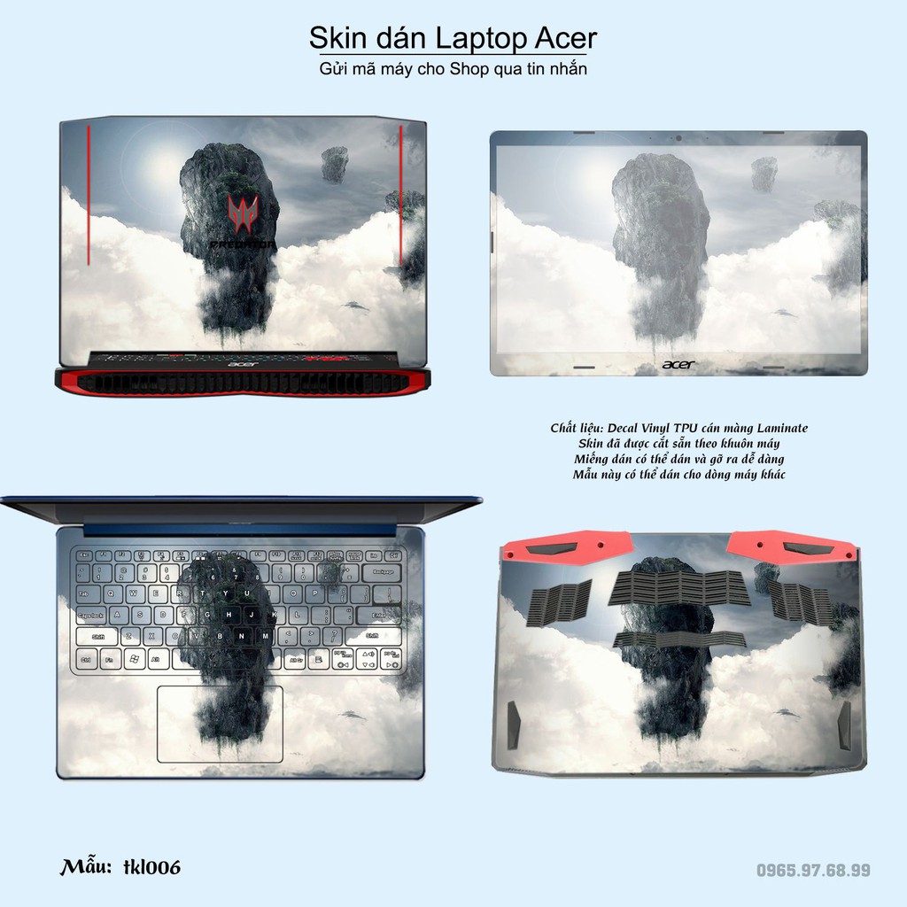 Skin dán Laptop Acer in hình thiết kế (inbox mã máy cho Shop)