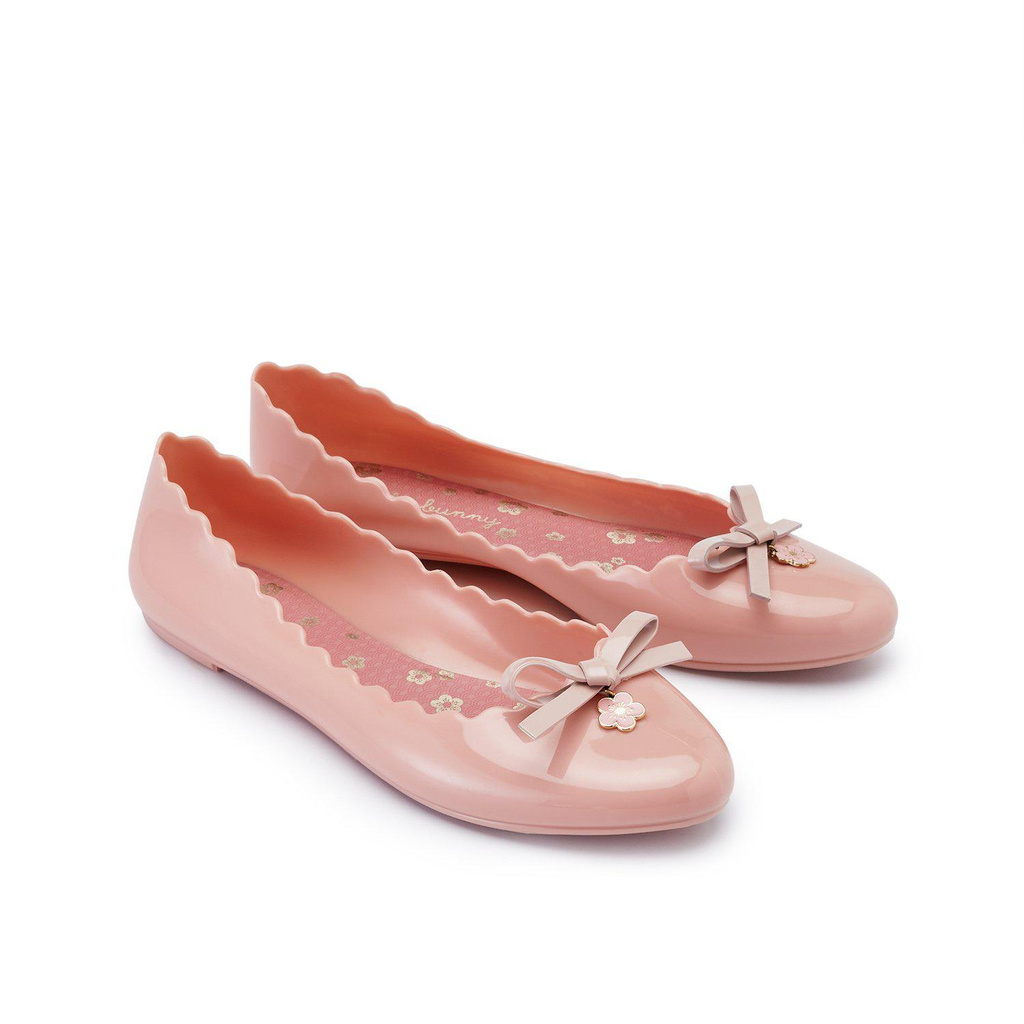 Jelly Bunny  - Giày nữ búp bê đế bệt đính nơ Sophie Sakura B21SLBL013 màu hồng