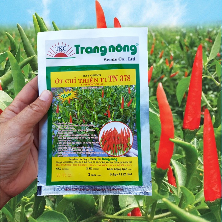 Hạt Giống Ớt Chỉ Thiên F1 Trang Nông 378