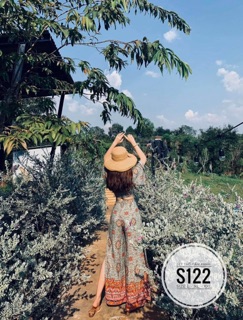 Bigsize Set thổ cẩm xanh S122