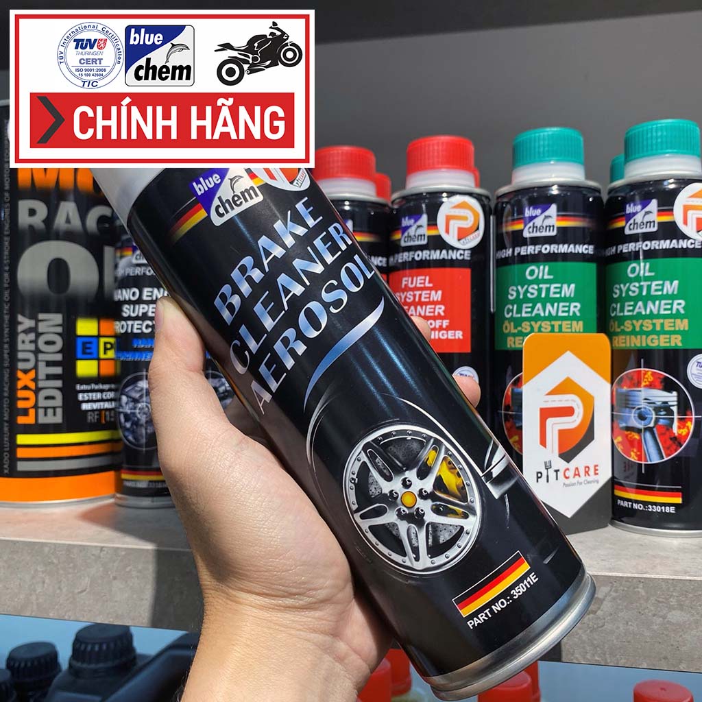 Dung Dịch Vệ Sinh Thắng Đĩa Bluechem Brake Cleaner 500ml Tẩy Rửa Hiệu Quả Đánh Bay Cặn Bẩn Trên Cụm Thắng