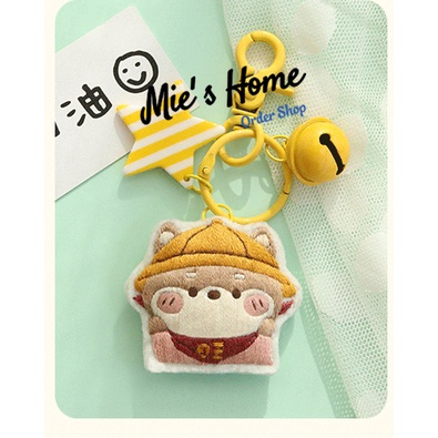 Làm thủ công thêu /diy keychain kit thêu/thủ công thêu bạn trai/quà tặng đôi /Bộ móc khóa kèm phụ kiện thêu MIE Handmade