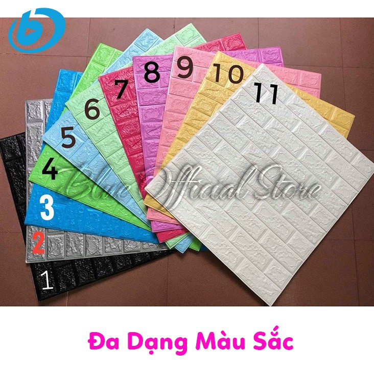 Xốp Dán Tường 💥 Xốp Dán Tường 3D 💥 Giả Gạch Khổ Lớn 70x77cm Loại 1 Siêu Dính, Chống Ồn, Cách Âm Tốt - XDT3D