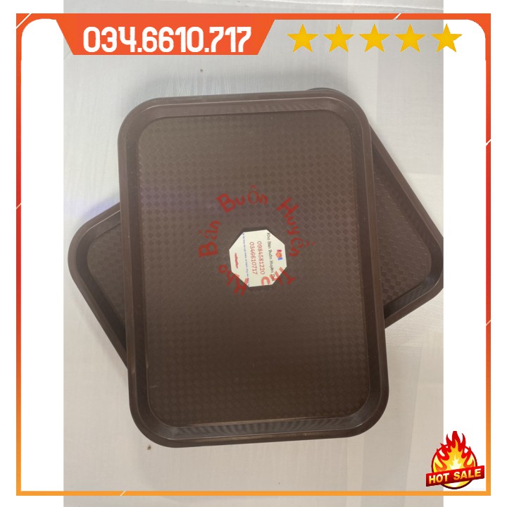 Khay nhựa bưng bê đồ chống trượt - Khay phục vụ nhà hàng 2627 - Màu ngẫu nhiên