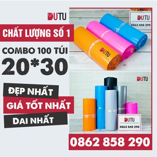 [SIÊU RẺ] 100 Túi Gói Hàng Niêm Phong Chuyên Dụng Đóng Gói Quần Áo, Phụ Kiện Size 20x30