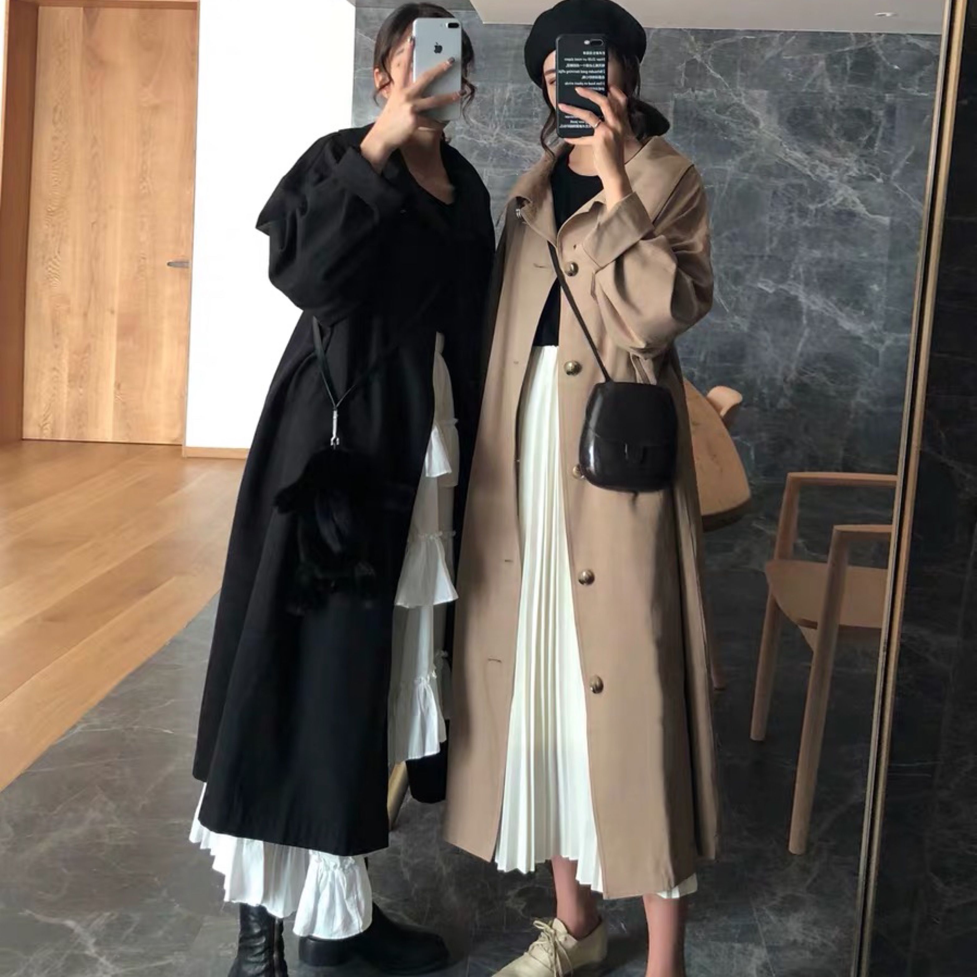 Áo Khoác Gió Dáng Dài Qua Gối Cỡ Lớn Cho Nữ 100kg Blazer