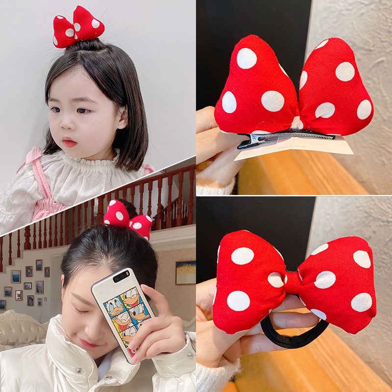 Dây Buộc Tóc Cao Su Đính Nơ Dễ Thương Cho Bé Gái