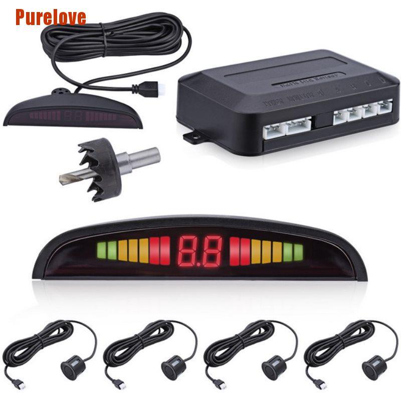 Hệ Thống Cảm Biến Đỗ Xe Có Đèn Led Màu Đen Thông Dụng Cho Xe Hơi