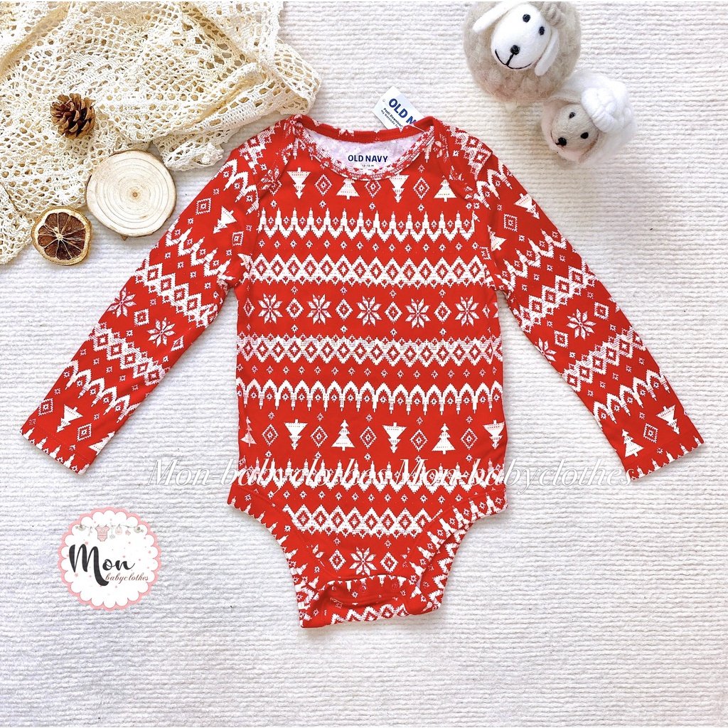 Áo body chip dài tay 0ldnavy [ Bông tuyết đỏ NOEL]