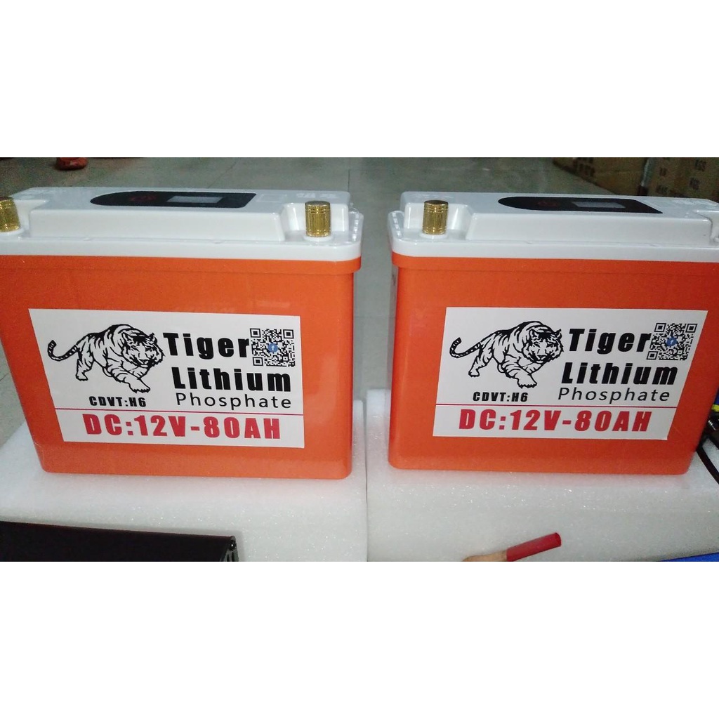 Bình Pin Lithium 80Ah chống nước hoàn toàn tuyệt đối-Pin lithium 12V-80Ah NEW
