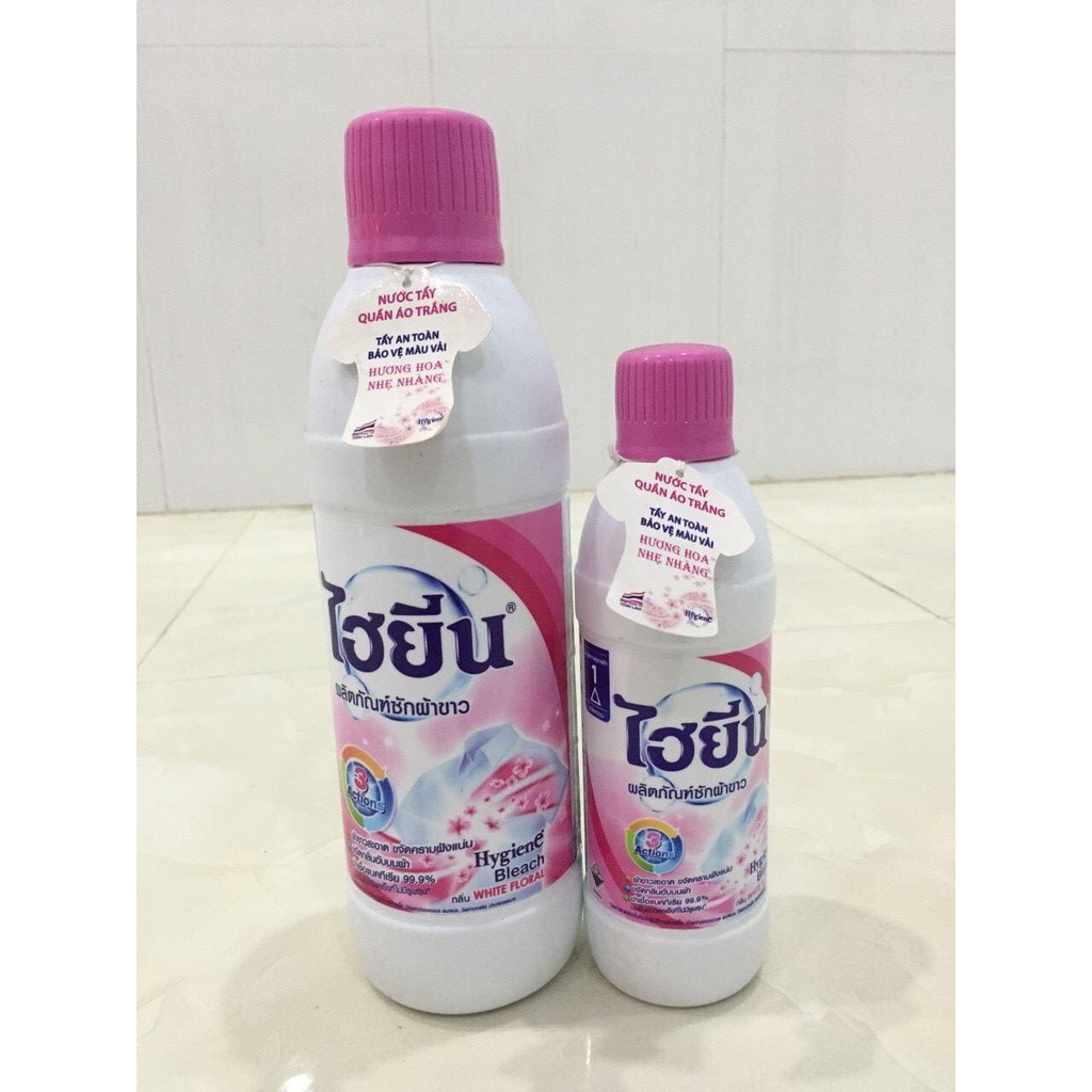 Thuốc tẩy trắng, tẩy màu quần áo Thái Lan 250ml - 600ml - Nước tẩy Hygiene sạch các vết bẩn