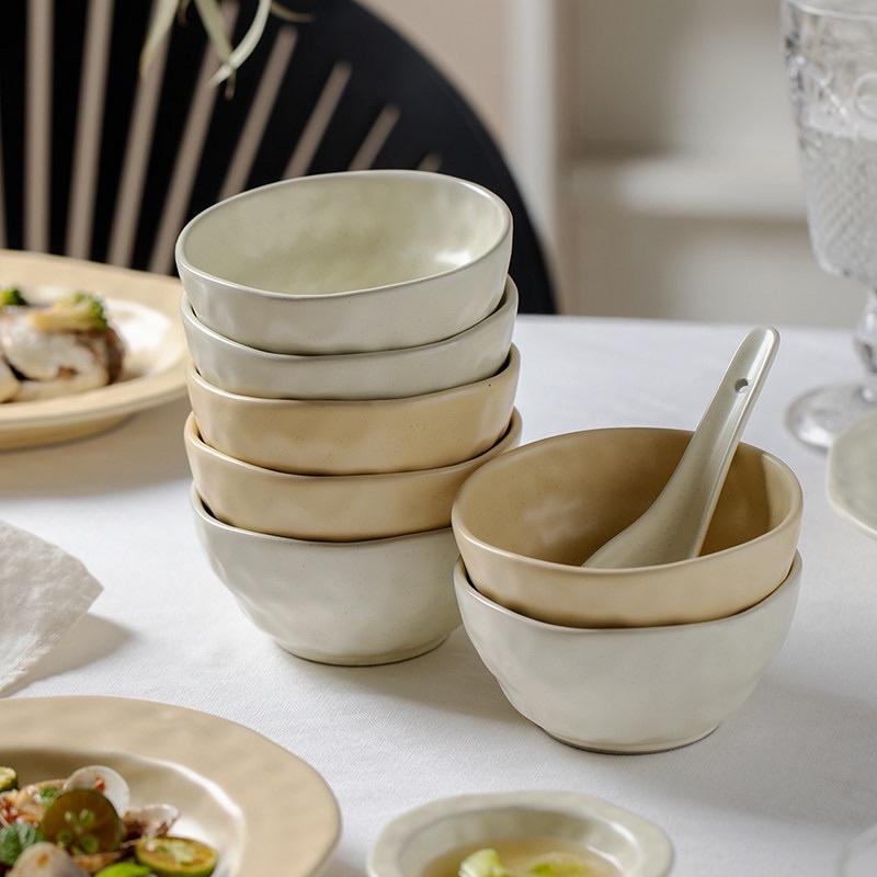 Bộ bát đĩa phong cách Bắc Âu 2 màu pastel