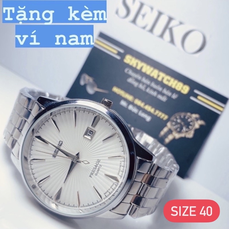 Đồng hồ nam Seik.0 dây kim loại Khung thép không gỉ , Mặt kính cong chống sước ,Giá rẻ không ở đâu rẻ hơn - Hàng mới về