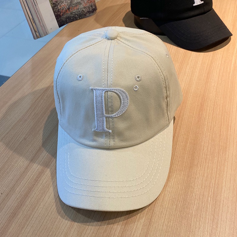 Mũ lưỡi trai thêu chữ P thời trang Hàn Quốc