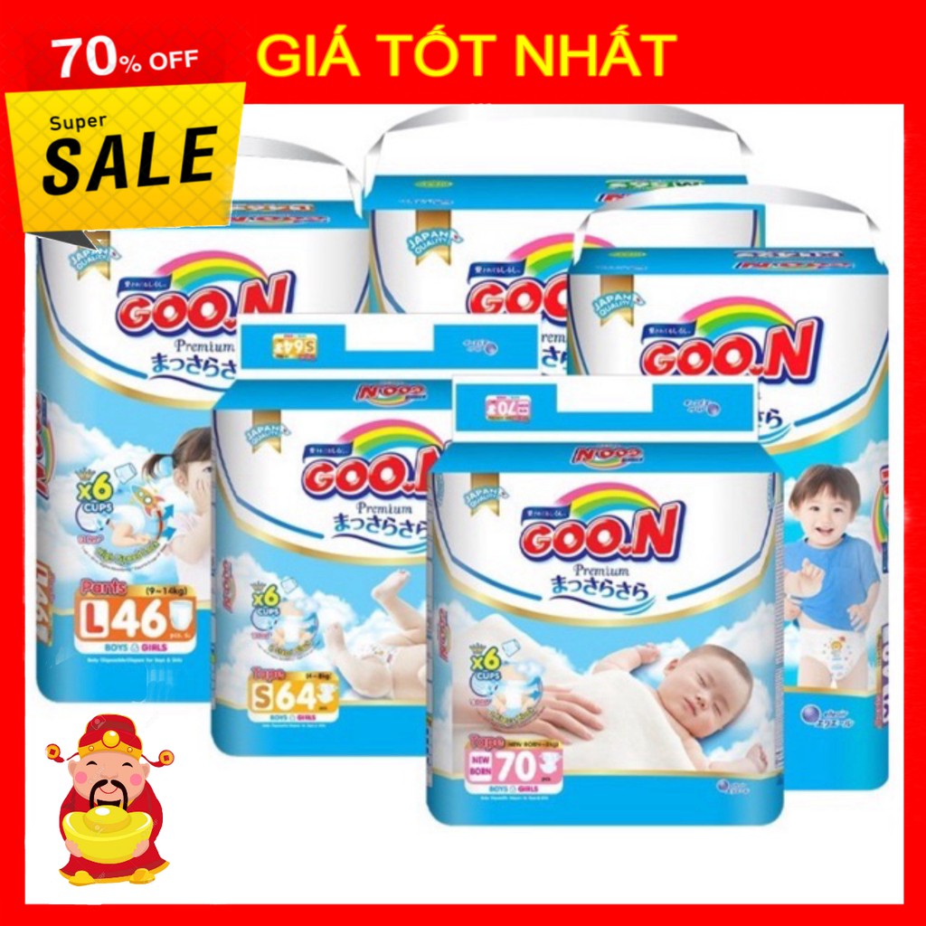 [ GIÁ TỐT NHẤT ]  Bỉm Goon Premium Đại Quần M56/L46/XL42/XXL36/XXXL26 Dán NB70/S64/M60/L50/XL56 [ HÀNG CHÍNH HÃNG ]