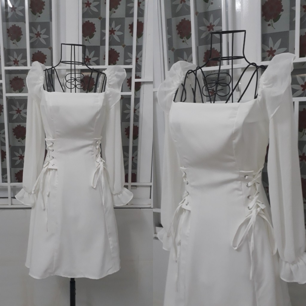 Đầm Dự Tiệc Đầm Thiết Kế Tay Voan Đan Eo Tôn Dáng Siêu Đẹp Hanaki HNK1008 | BigBuy360 - bigbuy360.vn