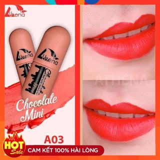 Son Kem Mini Chocolate Athena Siêu Mịn Siêu Lì Siêu Mướt