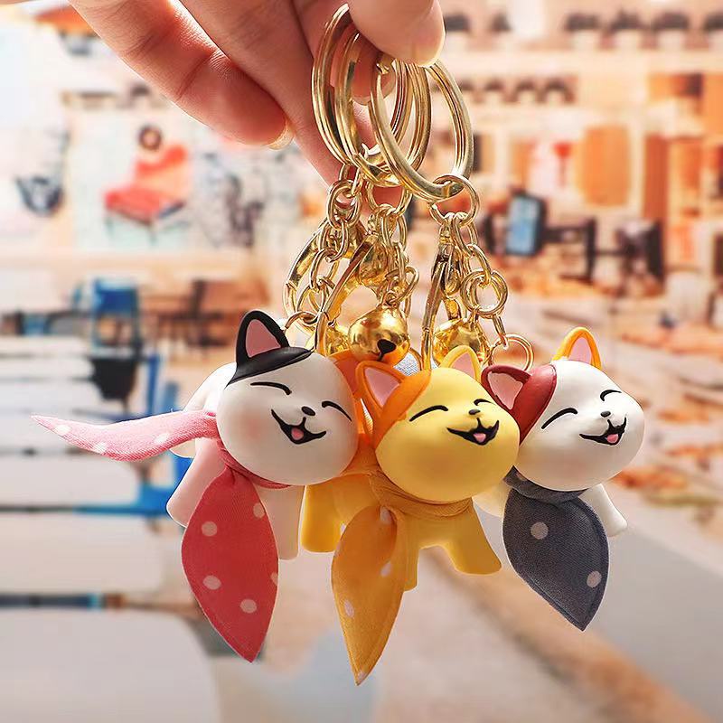 Móc Khóa Hình Chú Mèo Hoạt Hình Xinh Xắn