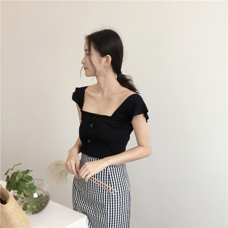 FREESHIP ĐƠN 99K_ Áo Kiểu Camisole Màu Trơn Đơn Giản