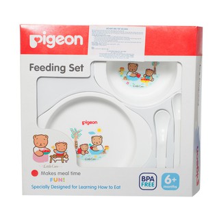 Set bát đĩa tập ăn dặm pigeon mini