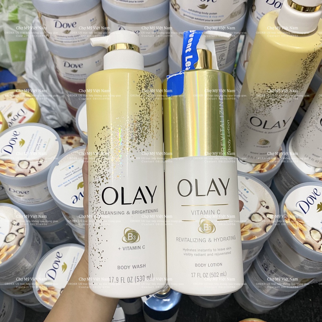 NHẬP MỸ - SỮA TẮM TRẮNG DA OLAY 530ML BILL MỸ