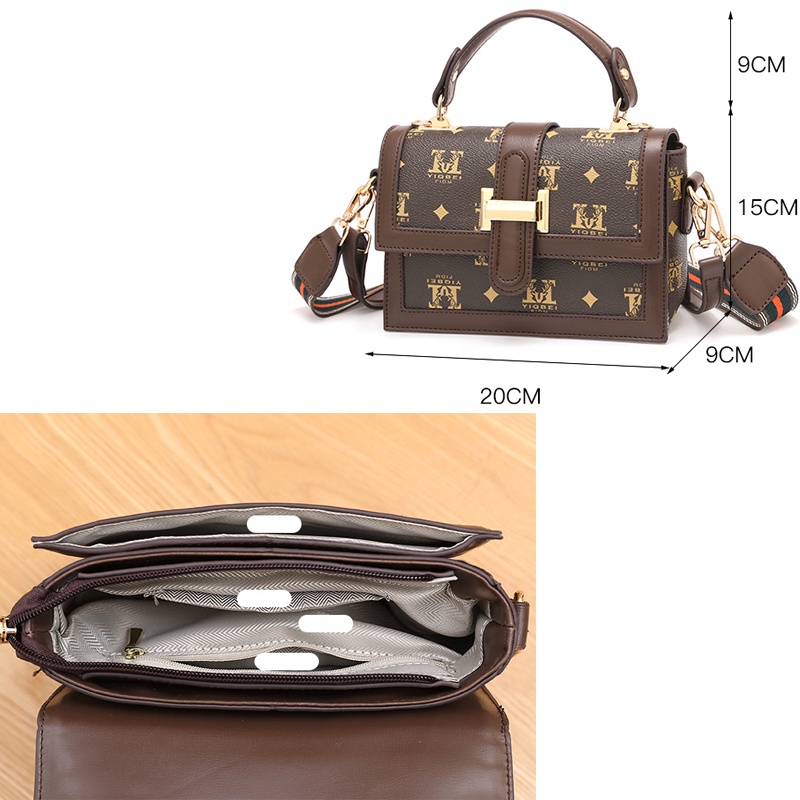 Túi Đeo Vai Hình Vuông Cỡ Nhỏ Phong Cách Hàn Quốc Cổ Điển Thời Trang Chất Lượng Cao Cho Nữ