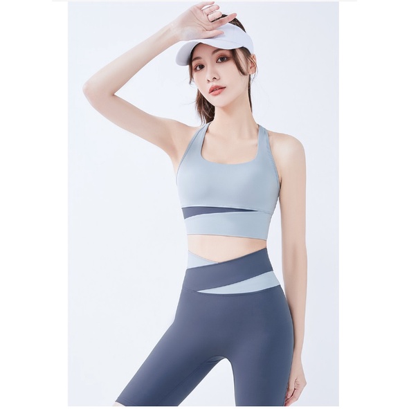 Bộ Tập Gym Nữ Hot Trend Quần Đùi Áo Bra TH SPORT Tập Gym Thể Dục Yoga Aerobic Picnic Dã Ngoại Nữ TH041 (Bộ Blue)