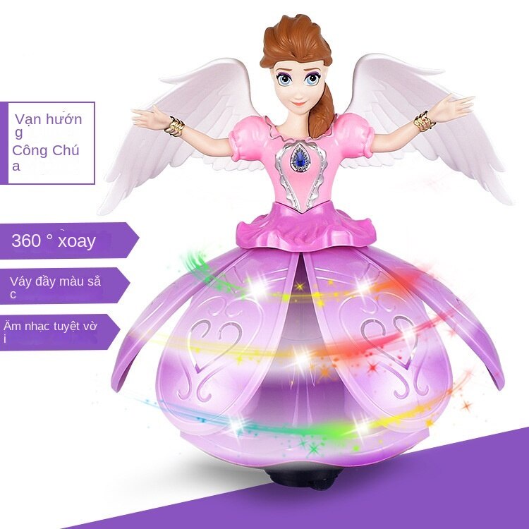 đồ chơi trẻ em cô gái nhảy và xoay chiếc ô tô đa năng TTD237