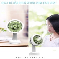 QUẠT PHUN SƯƠNG MINI ĐỂ BÀN, QUAT MINI 550FP05, HẠ NHIỆT MÙA HÈ LÀM ẨM KHÔNG KHÍ