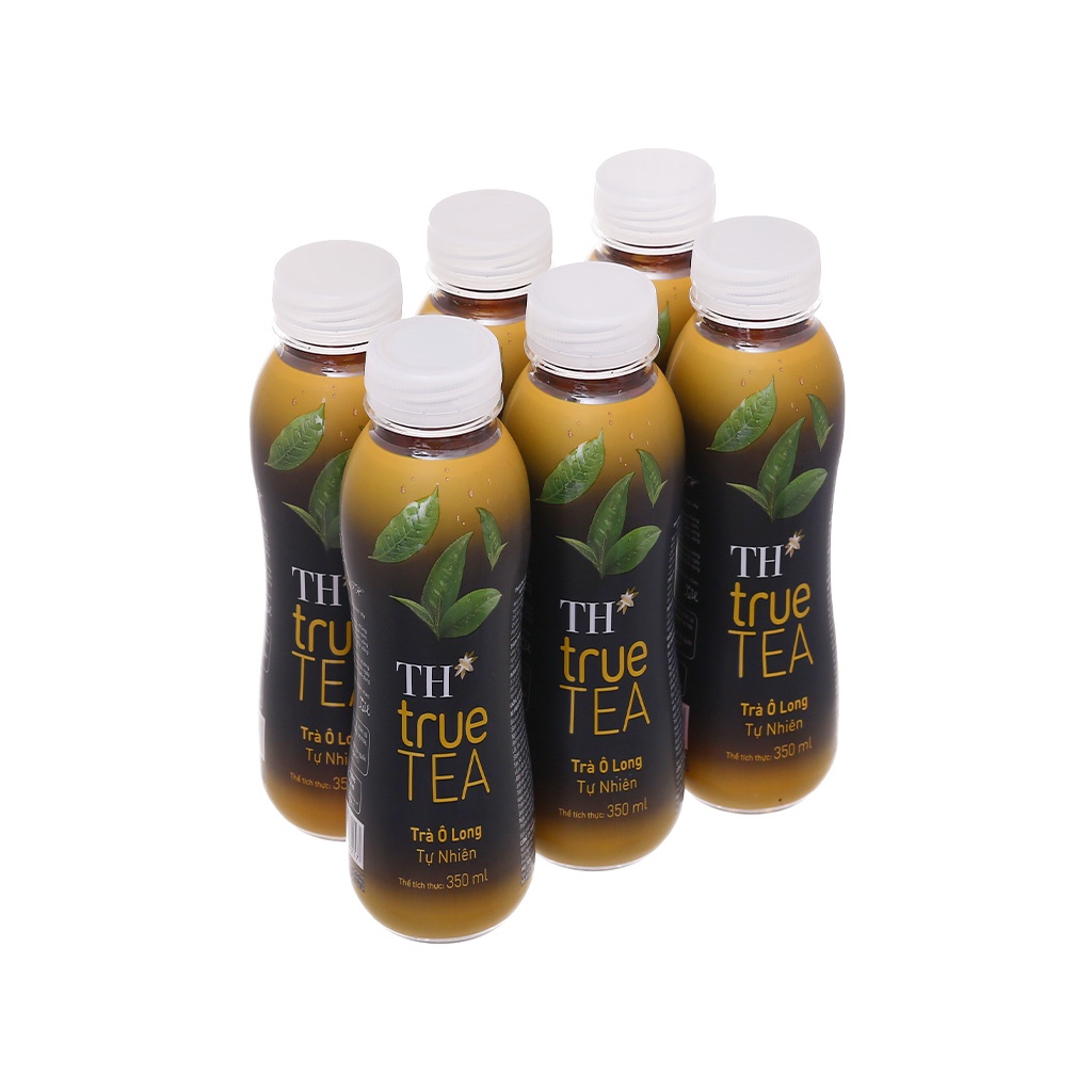 Lốc 6 chai trà xanh vị chanh tự nhiên TH TRUE TEA 350ml
