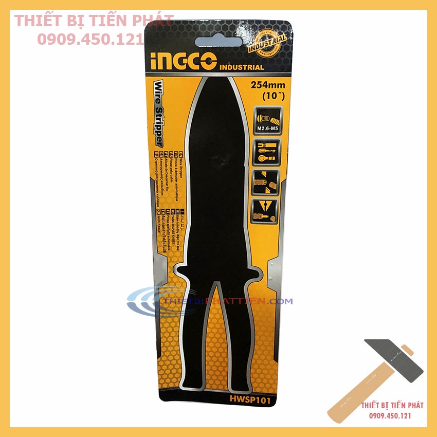 KÌM TUỐT DÂY, CẮT DÂY VÀ BẤM COS ĐA NĂNG INGCO 10'' 254MM HWSP101 CAO CẤP