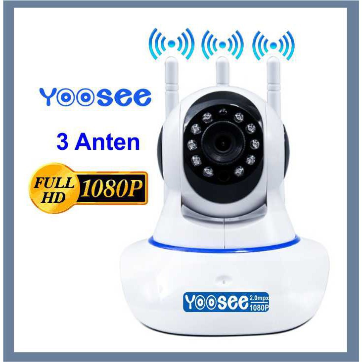 Camera IP Wifi Robo YOOSEE (2.0, 3 Anten, Không Lan) trong nhà kèm thẻ nhớ lữu trữ 64GB bảo hành 6 tháng 1 đổi 1