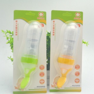 Bình thìa ăn dặm silicon an toàn cho bé yêu (hàng có vỉ)