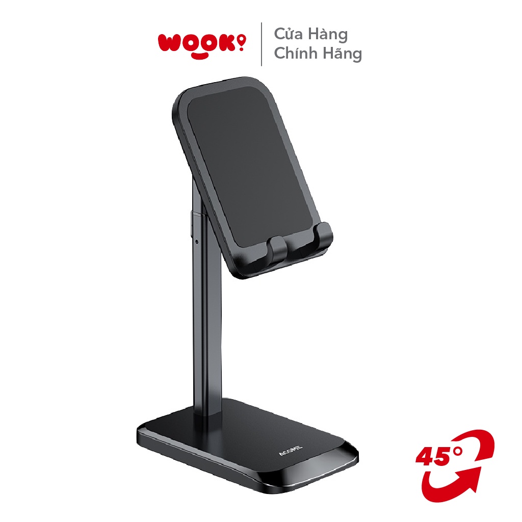 Giá Đỡ Điện Thoại Máy Tính Bảng ACOME AH02 Tăng Giảm Chiều Cao Điều Chỉnh Linh Hoạt 45 Độ Hàng Chính Hãng