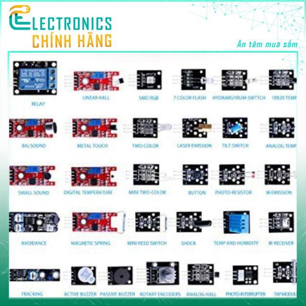 Bộ 37 Cảm Biến Cho Arduino Học Tập Các Loại Cảm Biến