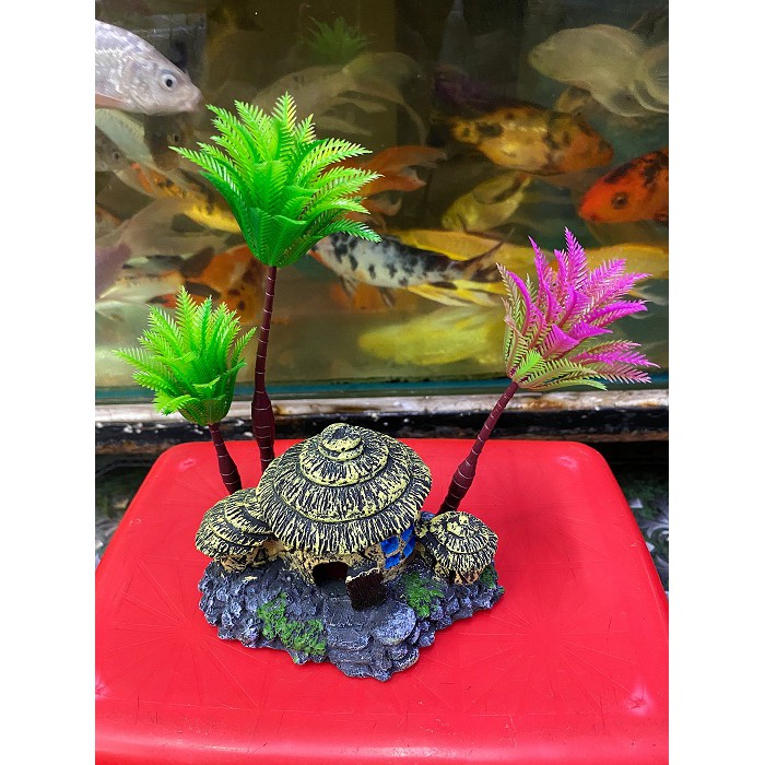 TIỂU CẢNH TRANG TRÍ HỒ CÁ NON BỘ 12X8X18CM