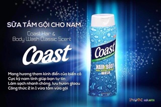 Dầu gội và sữa tắm Coast 532ml ( giá sỉ)