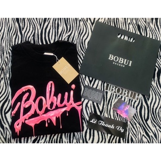 Áo Thun  BoBui - Gum đen chữ hồng