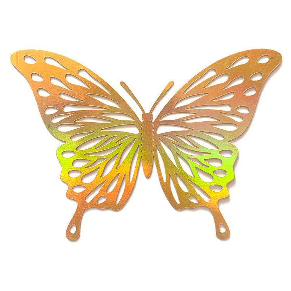 Bộ 12 Miếng Dán Hình Bướm 3D Nhiều Màu Trang Trí Phòng Trẻ Em / Tiệc Cưới