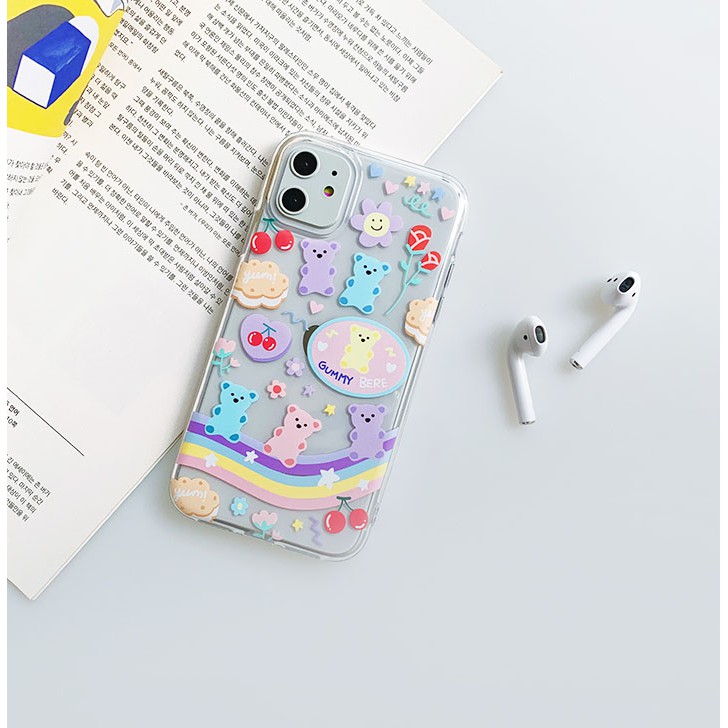 Ốp lưng iphone Gummy Bears viền trong chống ố 6/6plus/6s/6splus/7/7plus/8/8plus/x/xr/xs/11/12/13/pro/max/plus/promax