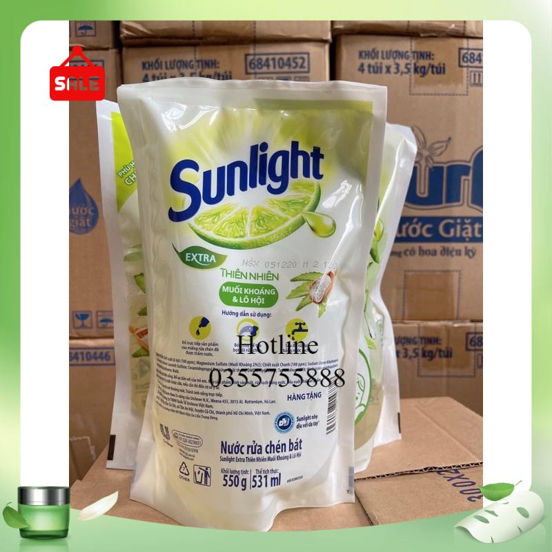 Combo 3 Nước rửa chén Sunlight Thiên Nhiên 550G Túi (Hàng Khuyến Mãi)